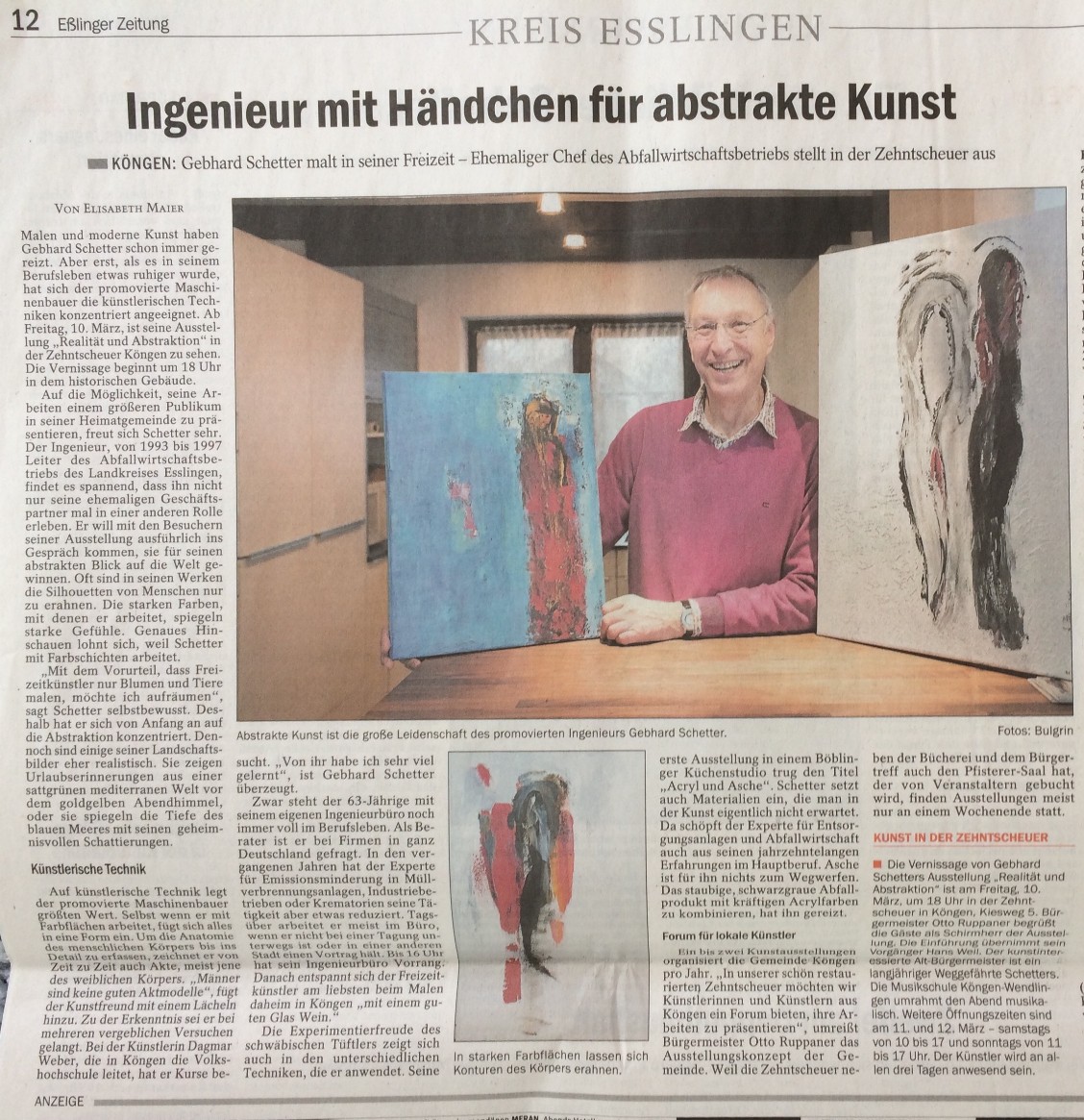 Dr. Gebhard Schetter Eßlinger Zeitung